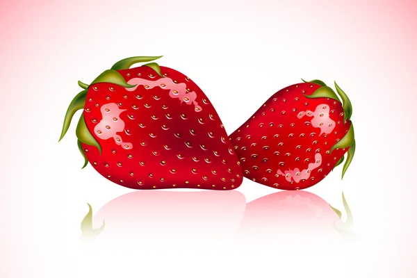 Frische Erdbeeren — Stockvektor
