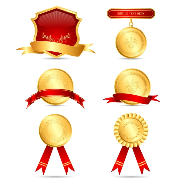 Verschillende medailles — Stockvector
