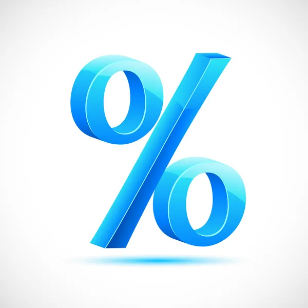 Percentagem de sinal — Vetor de Stock