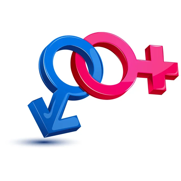 Αρσενικό θηλυκό σύμβολο του σεξ — Διανυσματικό Αρχείο