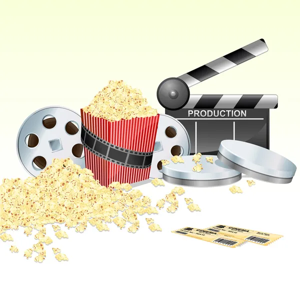 Elementos de película — Vector de stock