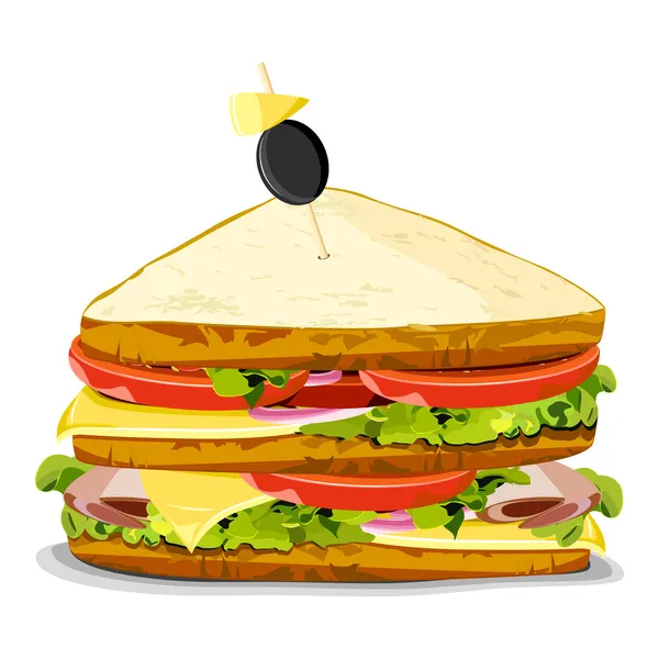 Yummy Sandwich — Stock Vector