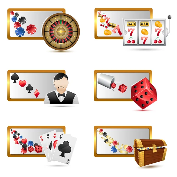 Iconos de Casino — Archivo Imágenes Vectoriales
