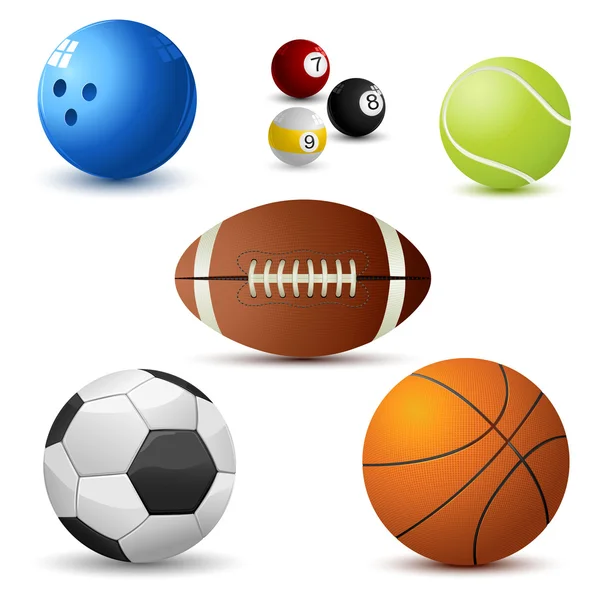 Conjunto de pelota deportiva — Vector de stock