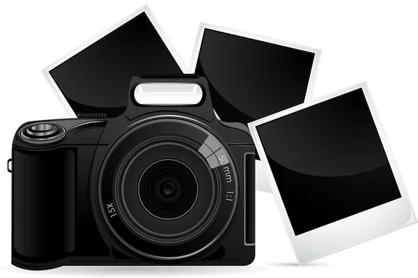 Камера с фотографией — стоковый вектор