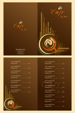 Cafe Menu Card Template clipart