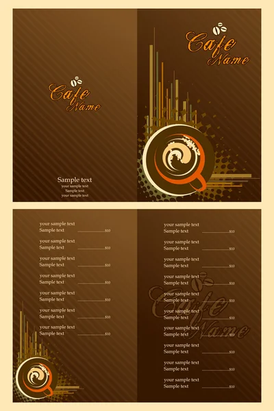 Szablon karty menu kawiarni — Wektor stockowy