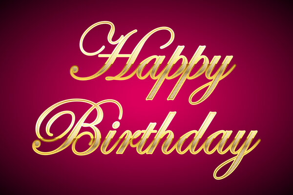 Золотой счастливый день рождения
