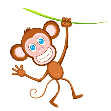 Hanging Monkey clipart