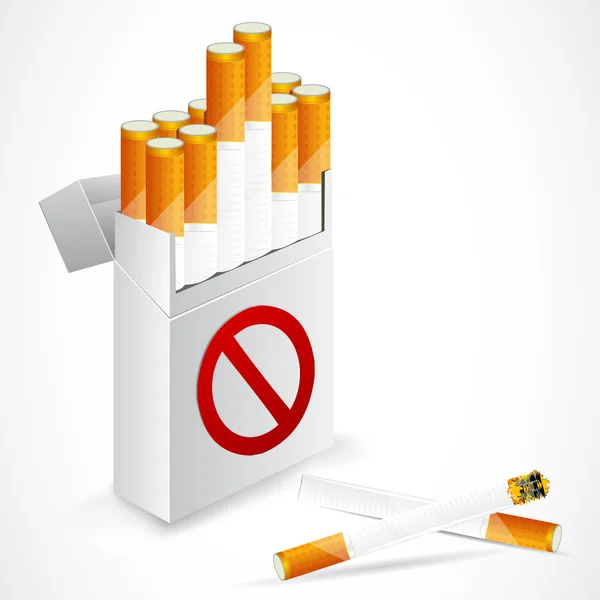 Caja de cigarrillos — Vector de stock