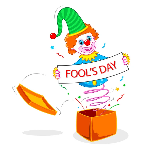 Joker som önskar Fool's Day — Stock vektor