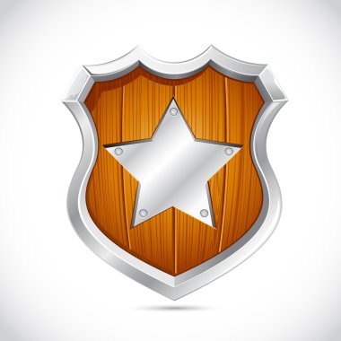 Royal Wooden Shield clipart