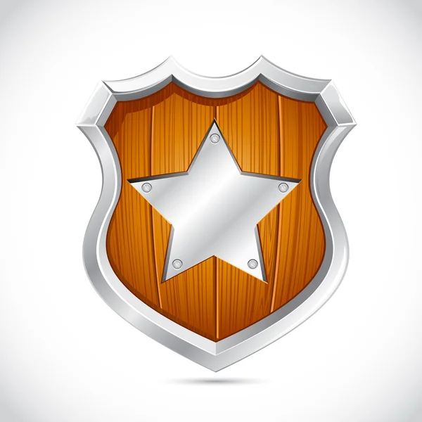 stock vector Royal Wooden Shield