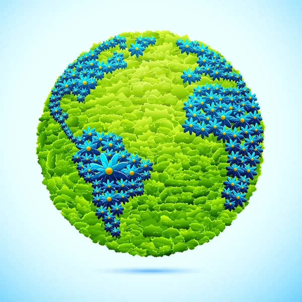 Globe d'herbe — Image vectorielle