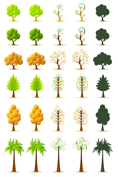 Conjunto de árbol — Archivo Imágenes Vectoriales