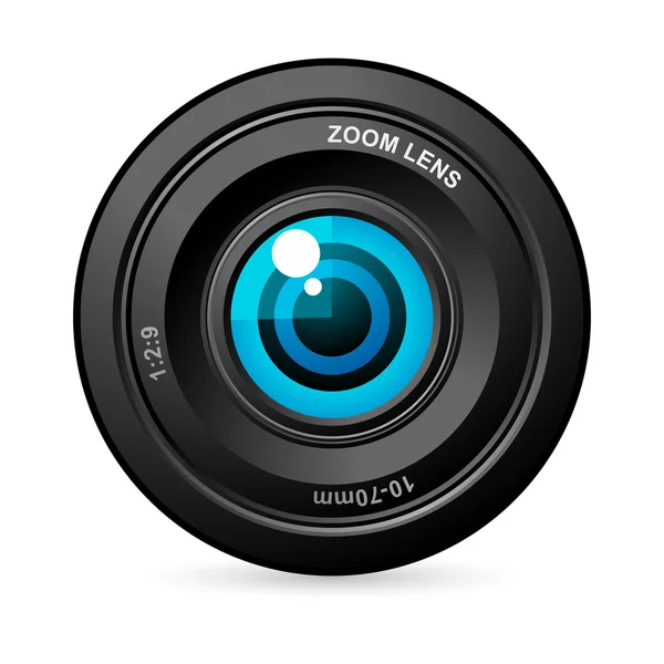 Occhio nella lente della fotocamera — Vettoriale Stock
