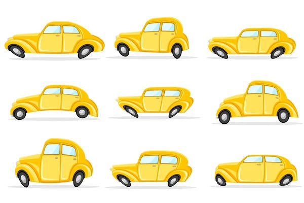 Car in Different Shape — Stock Vector