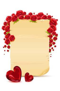 Love Card with Rose clipart