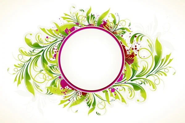 Frame with Floral Background — Stock Vector