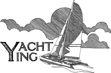 Sailing boat clipart