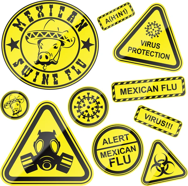 Stock vector Virus stickers