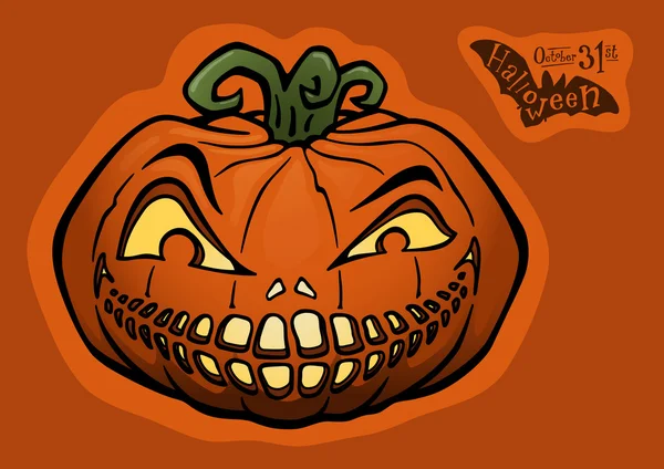 Halloween pumpa, jack-o-lantern — Stock vektor