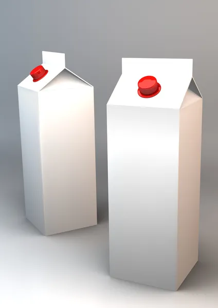 3D mléka balíček — Stock fotografie