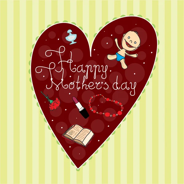 Feliz dia das mães — Vetor de Stock