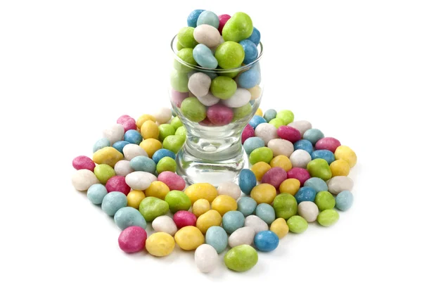 Candy ve sklenici — Stock fotografie