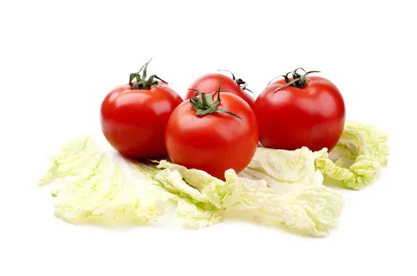 Tomaten und kohl — Stockfoto