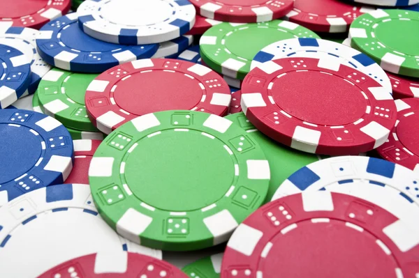 Hintergrund der Pokerchips — Stockfoto