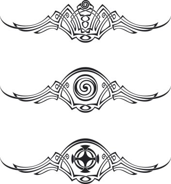 Celtic style patterns clipart