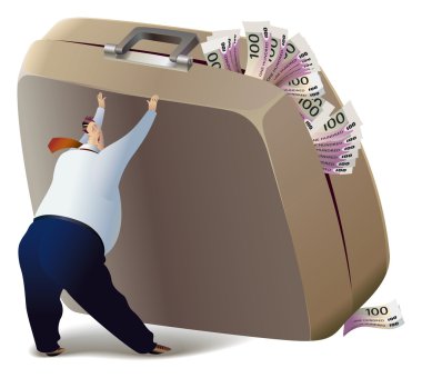 Full of money clipart