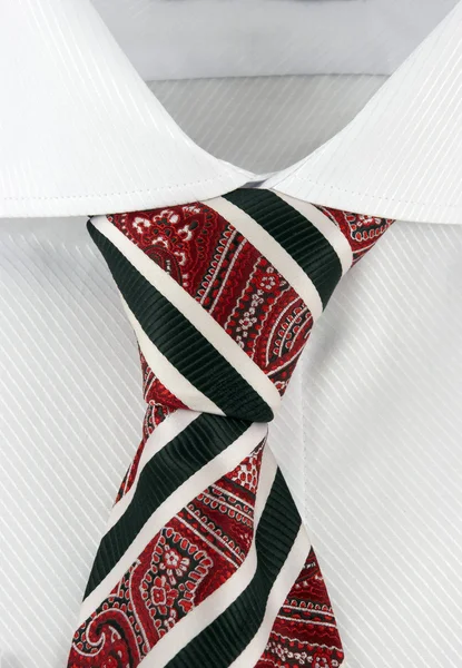 Shirt with paisley necktie background — Stock Photo, Image