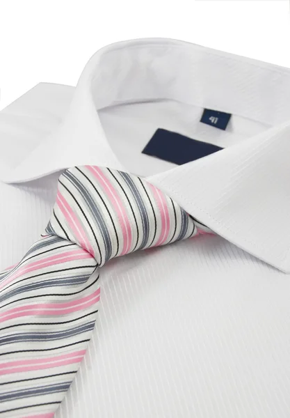 Shirt with a striped necktie — Stock Photo, Image