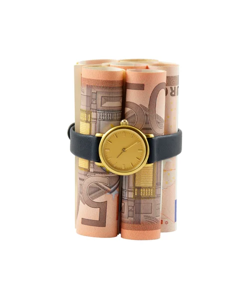 Часовая бомба на 50 евро — стоковое фото