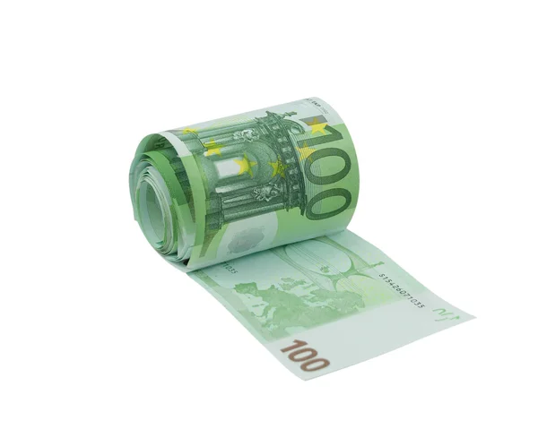 Toaletní papír 100 EUR — Stock fotografie