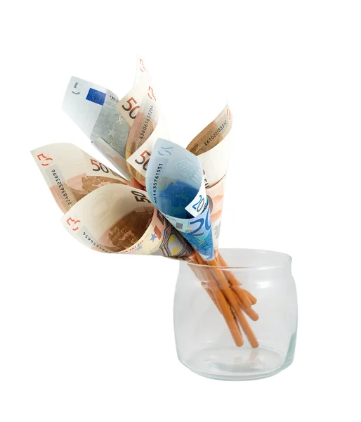Foto conceptual - flores de dinero —  Fotos de Stock