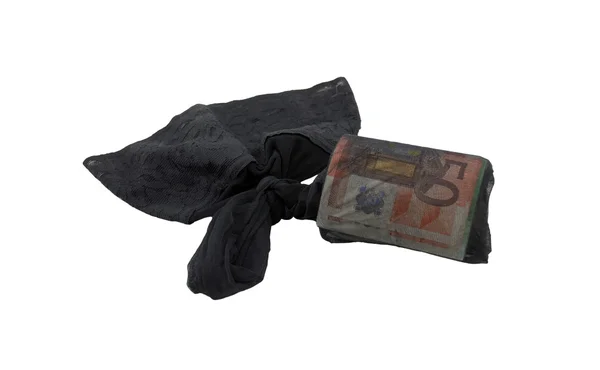 Dinero escondido en medias — Foto de Stock