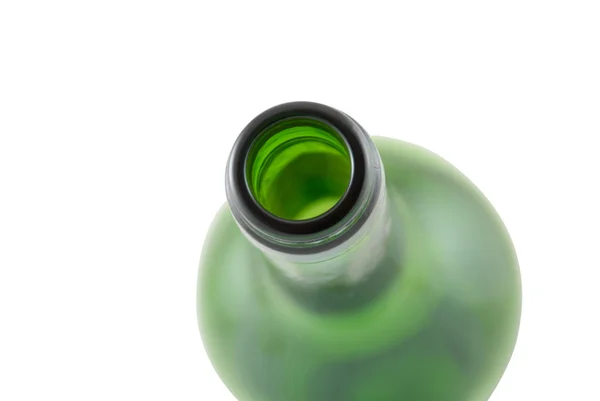 Närbild av gröna vinflaska hals — Stockfoto