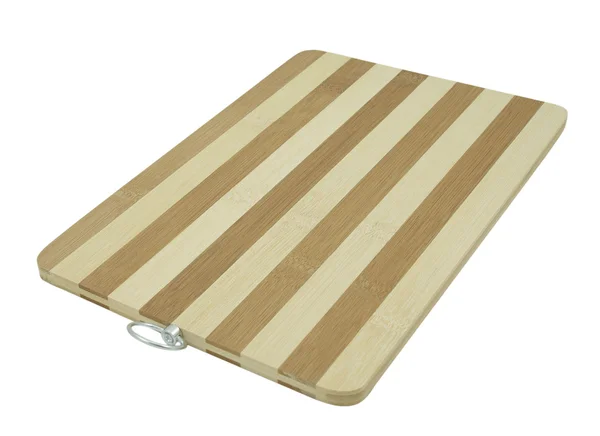 Empty bamboo hardboard isolated on white — Stok fotoğraf