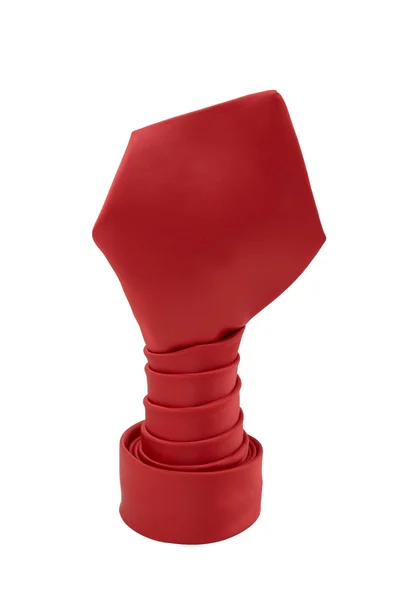 Красный галстук изолирован, крупным планом — стоковое фото