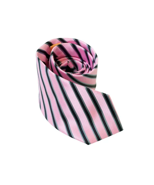 Striped necktie rolled — Stok fotoğraf