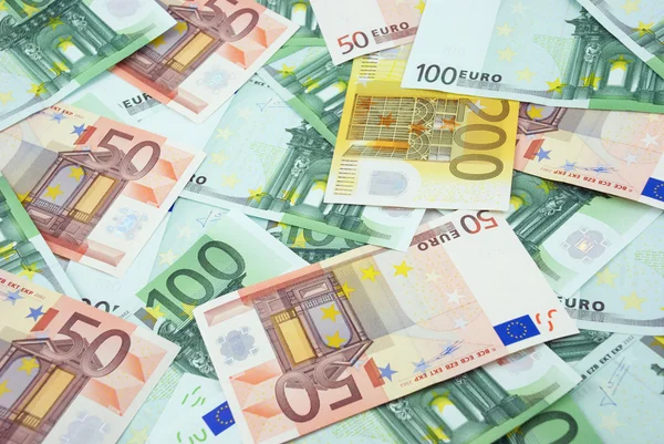 Euro bills background — Stock Photo, Image