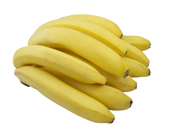 A bunch of bananas over a white — Stock Photo, Image