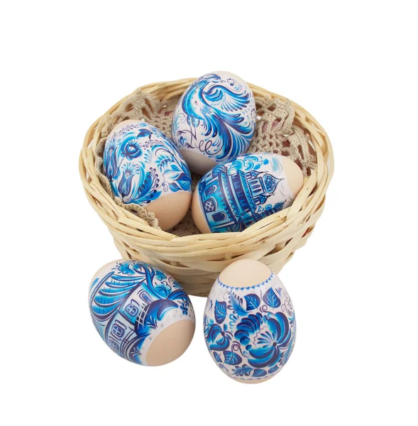 stock image Easter eggs collection over a white