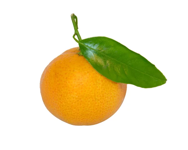 stock image Juicy tangerine isolated over white