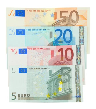 euro banknot izole