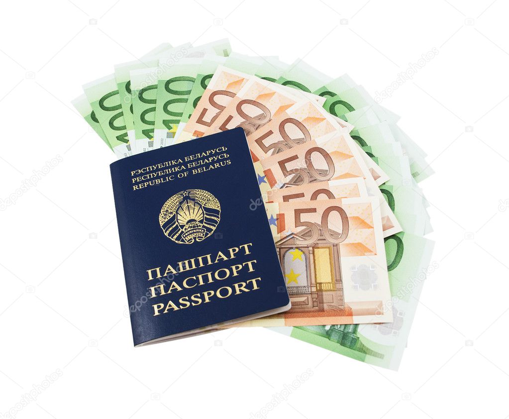 Belarusian passport with euros