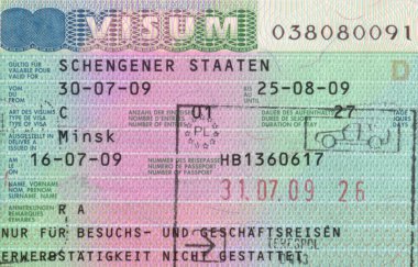 Schengen visa clipart